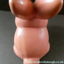 Load image into Gallery viewer, Vintage 1940s SYLVAC STYLE Bubblegum Pink Snub Nose Bunny Rabbit. 5 inches
