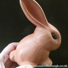 Load image into Gallery viewer, Vintage 1940s SYLVAC STYLE Bubblegum Pink Snub Nose Bunny Rabbit. 5 inches - British Ceramics
