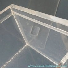 Load image into Gallery viewer, Vintage Mid Century Clear Lucite Perspex Large Trinket Box
