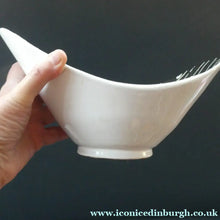 Load image into Gallery viewer, Vintage 1950s Black and White Norwegian LARHOLM Pottery Bowl

