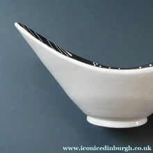 Load image into Gallery viewer, Vintage 1950s Black and White Norwegian LARHOLM Pottery Bowl
