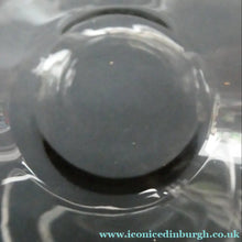 Load image into Gallery viewer, Vintage DANISH Holmegaard Art Glass Decanter by Per Lutken with Dimpled Side and Large Ball Stopper. DANICA Design
