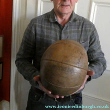 Load image into Gallery viewer, Vintage Mid Century Leather 5 kg Medicine Ball
