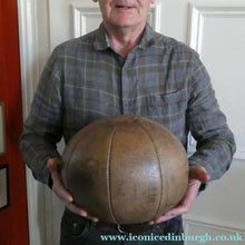 Load image into Gallery viewer, Vintage Mid Century Leather 5 kg Medicine Ball
