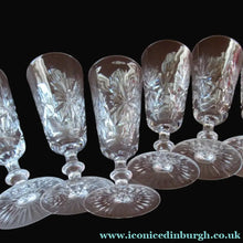 Load image into Gallery viewer, Vintage 1950s Edinburgh Crystal Star of Edinburgh Champagne Flutes
