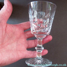 Load image into Gallery viewer, Vintage 1950s Edinburgh Crystal Star of Edinburgh White Wine Glassess
