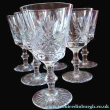 Load image into Gallery viewer, Vintage 1950s Edinburgh Crystal Star of Edinburgh White Wine Glasses
