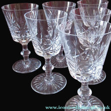 Load image into Gallery viewer, Vintage 1950s Edinburgh Crystal Star of Edinburgh White Wine Glasses
