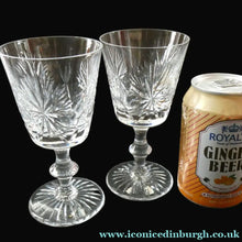 Load image into Gallery viewer, Vintage 1950s Edinburgh Crystal Star of Edinburgh White Wine Glassess
