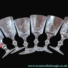 Load image into Gallery viewer, Vintage 1950s Edinburgh Crystal Star of Edinburgh White Wine Glassess
