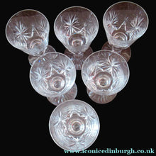 Load image into Gallery viewer, Vintage 1950s Edinburgh Crystal Star of Edinburgh White Wine Glassess
