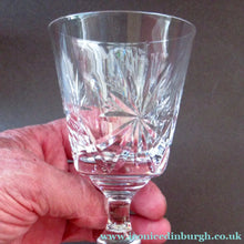 Load image into Gallery viewer, Vintage 1950s Edinburgh Crystal Star of Edinburgh White Wine Glasses
