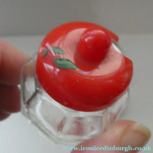 Load image into Gallery viewer, Vintage 1950s Red Plastic Atomic / Space Age Cruet Set with Stand
