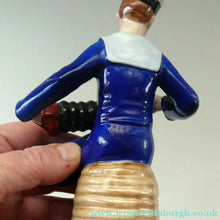 Load image into Gallery viewer, Vintage 1950s GERMAN Dresden Figurine of a Sailor in Uniform Playing a Concertina
