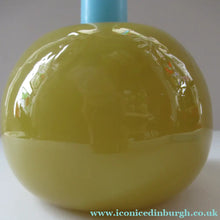 Load image into Gallery viewer, 1950s Glass Ball Candlestick, probably Swedish. Retailed by Wuidart Glass
