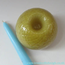 Load image into Gallery viewer, 1950s Glass Ball Candlestick, probably Swedish. Retailed by Wuidart Glass
