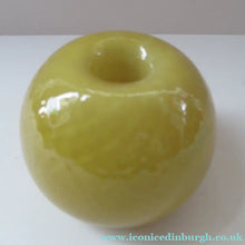 Load image into Gallery viewer, 1950s Glass Ball Candlestick, probably Swedish. Retailed by Wuidart Glass
