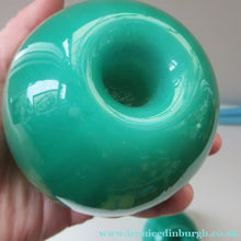 Load image into Gallery viewer, 1950s Glass Ball Candlesticks, probably Swedish. Retailed by Wuidart Glass
