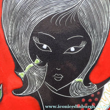 Load image into Gallery viewer, Vintage 1950s ITALIAN Ceramiche Melior Plaque with Sgraffito Head of a Lady
