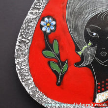 Load image into Gallery viewer, Vintage 1950s ITALIAN Ceramiche Melior Plaque with Sgraffito Head of a Lady
