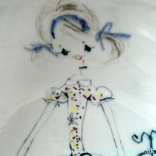 Load image into Gallery viewer, 1950s Italian Il Quadrifoglio Milvia  Large Bowl Featruring a Young Girl with Her Bike
