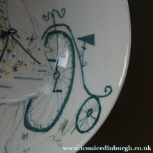 Load image into Gallery viewer, 1950s Italian Il Quadrifoglio Milvia  Large Bowl Featruring a Young Girl with Her Bike
