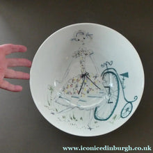 Load image into Gallery viewer, 1950s Italian Il Quadrifoglio Milvia  Large Bowl Featruring a Young Girl with Her Bike
