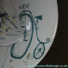Load image into Gallery viewer, 1950s Italian Il Quadrifoglio Milvia  Large Bowl Featruring a Young Girl with Her Bike
