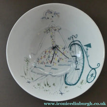 Load image into Gallery viewer, 1950s Italian Il Quadrifoglio Milvia  Large Bowl Featruring a Young Girl with Her Bike
