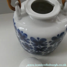 Load image into Gallery viewer, Vintage 1950s MARIANNE WESTMAN Teapot with Bamboo Handle by Rörstrand Sweden. "Mon Amie" Pattern
