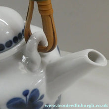 Load image into Gallery viewer, Vintage 1950s MARIANNE WESTMAN Teapot with Bamboo Handle by Rörstrand Sweden. "Mon Amie" Pattern
