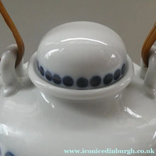 Load image into Gallery viewer, Vintage 1950s MARIANNE WESTMAN Teapot with Bamboo Handle by Rörstrand Sweden. "Mon Amie" Pattern
