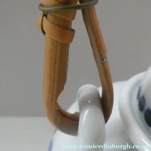 Load image into Gallery viewer, Vintage 1950s MARIANNE WESTMAN Teapot with Bamboo Handle by Rörstrand Sweden. "Mon Amie" Pattern

