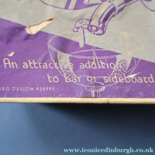 Load image into Gallery viewer, Vintage 1950s MUSICAL Chrome Drinks Pourer by DECANTATA. Winds Up and Plays Auld Lang Syne

