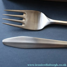 Load image into Gallery viewer, Vintage 1950s NORWEGIAN Norstaal INKA Brushed Stainless Steel Cutlery. 6  Fish Forks
