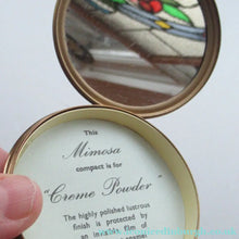 Load image into Gallery viewer, 1950s Powder Compact with Blue Flowers
