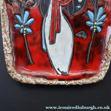 Load image into Gallery viewer, Vintage 1950s Italian Wall Plaque with Sgraffito Design of a Lady Artist. San Marino - European Ceramics
