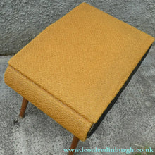 Load image into Gallery viewer, 1950s SHERBOURNE Lidded Sewing Box taking the form of a Stool. With Dansette Style Legs
