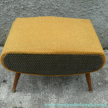 Load image into Gallery viewer, 1950s SHERBOURNE Lidded Sewing Box taking the form of a Stool. With Dansette Style Legs
