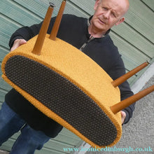 Load image into Gallery viewer, 1950s SHERBOURNE Lidded Sewing Box taking the form of a Stool. With Dansette Style Legs
