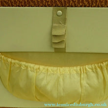 Load image into Gallery viewer, 1950s SHERBOURNE Lidded Sewing Box taking the form of a Stool. With Dansette Style Legs
