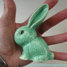 Load image into Gallery viewer, Vintage SYLVAC Pair of Green Snub-Nose Bunny Rabbits
