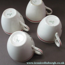 Load image into Gallery viewer, Vintage 1950s Tableware: Rare Crown Ducal Arizona Pattern. FOUR TEA CUPS AND SAUCERS

