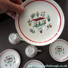 Load image into Gallery viewer, Vintage 1950s Tableware: Rare Crown Ducal Arizona Pattern. FOUR TEA CUPS AND SAUCERS
