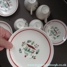 Load image into Gallery viewer, Vintage 1950s Tableware: Rare Crown Ducal Arizona Pattern. FOUR TEA CUPS AND SAUCERS
