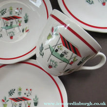 Load image into Gallery viewer, 1950s Crown Ducal Arizona Pattern. Job Lot Four Trios: Teacup, Saucer and Side Plate
