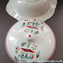 Load image into Gallery viewer, Vintage Garden Design 1950s Crown Ducal Arizona Serving Dish or Tureen
