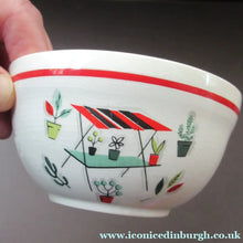Load image into Gallery viewer, 1950s Atomic Garden Design. Crown Ducal Arizona Pattern Open Sugar Bowl
