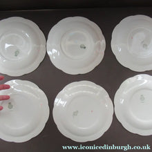 Load image into Gallery viewer, 1950s Atomic Garden Design. Crown Ducal Arizona Pattern  Six 9 inche Dessert Plates
