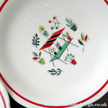 Load image into Gallery viewer, 1950s Atomic Garden Design. Crown Ducal Arizona Pattern  Six 9 inche Dessert Plates
